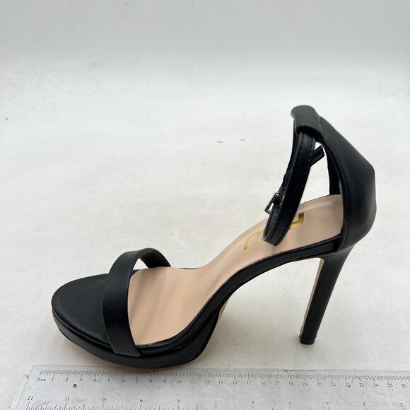 FSJ Women Classic Open Toe Sandals Ankle Strap High Heels Two Piece Buckled Shoe - Picture 2 of 7